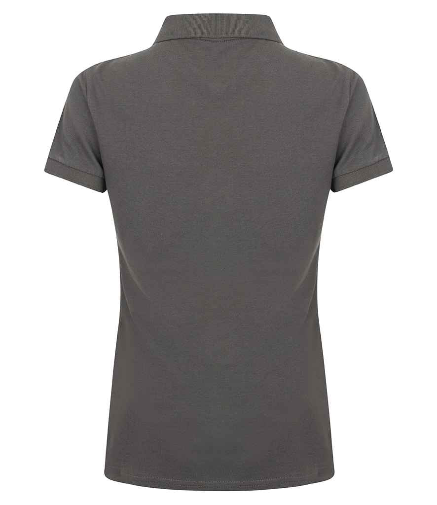Henbury Ladies Modern Fit Cotton Pique Polo Shirt in by Henbury — Custom branded clothing by Print Press, featuring premium embroidery produced in our specialist print lab in the UK.