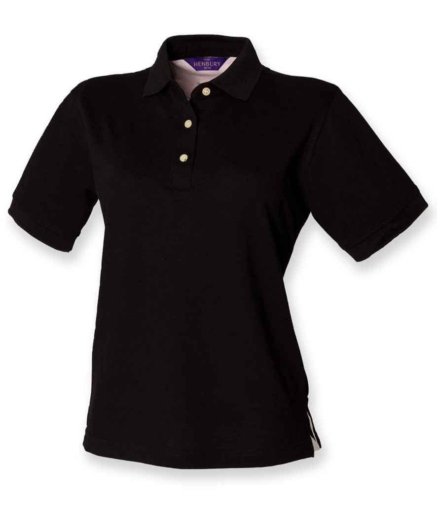 Henbury Ladies Classic Cotton Pique Polo Shirt in by Henbury — Custom branded clothing by Print Press, featuring premium embroidery produced in our specialist print lab in the UK.