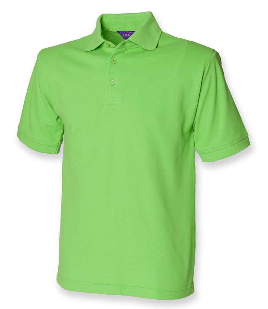 Henbury Heavy Poly/Cotton Pique Polo Shirt - (2nd Colours) in Bright Lime by Henbury — Custom branded clothing by Print Press, featuring premium embroidery produced in our specialist print lab in the UK.