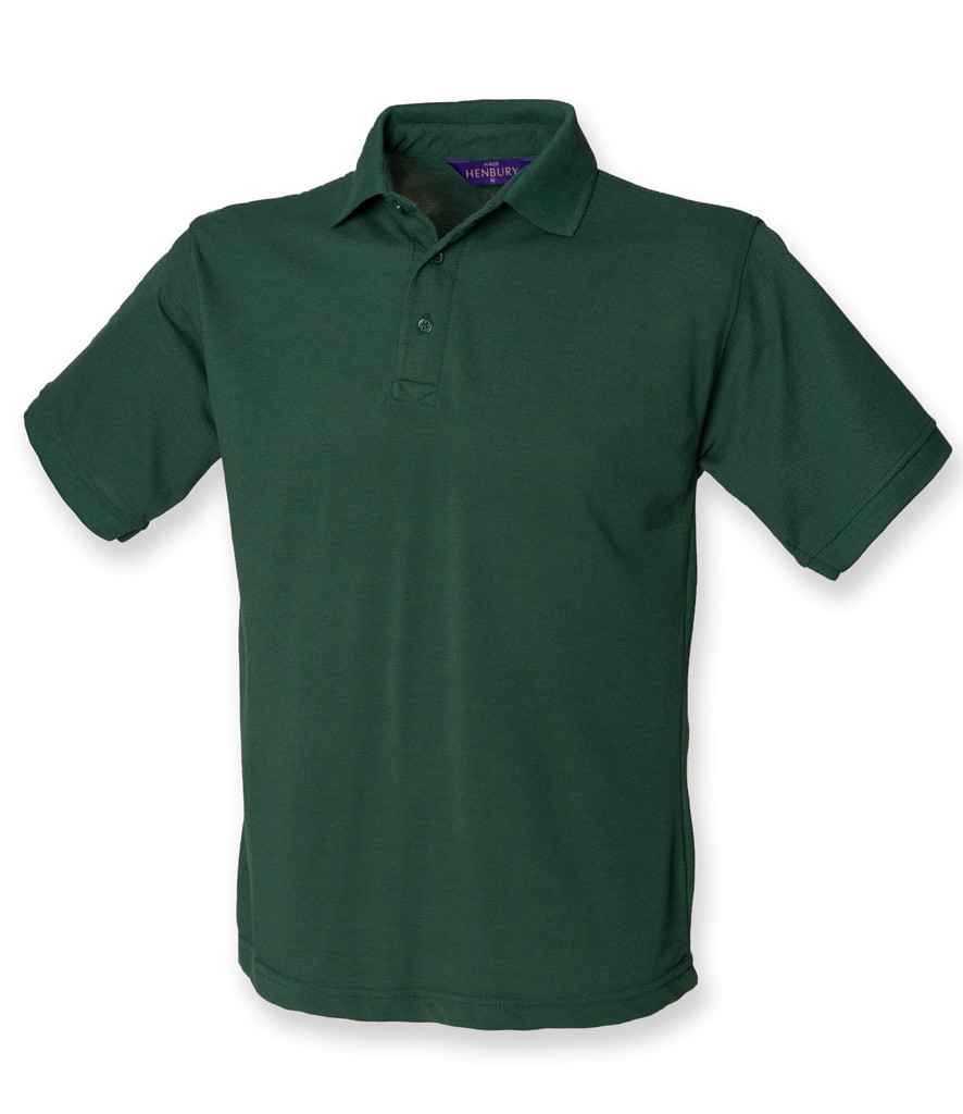Henbury Heavy Poly/Cotton Pique Polo Shirt - (2nd Colours) in Bottle Green by Henbury — Custom branded clothing by Print Press, featuring premium embroidery produced in our specialist print lab in the UK.