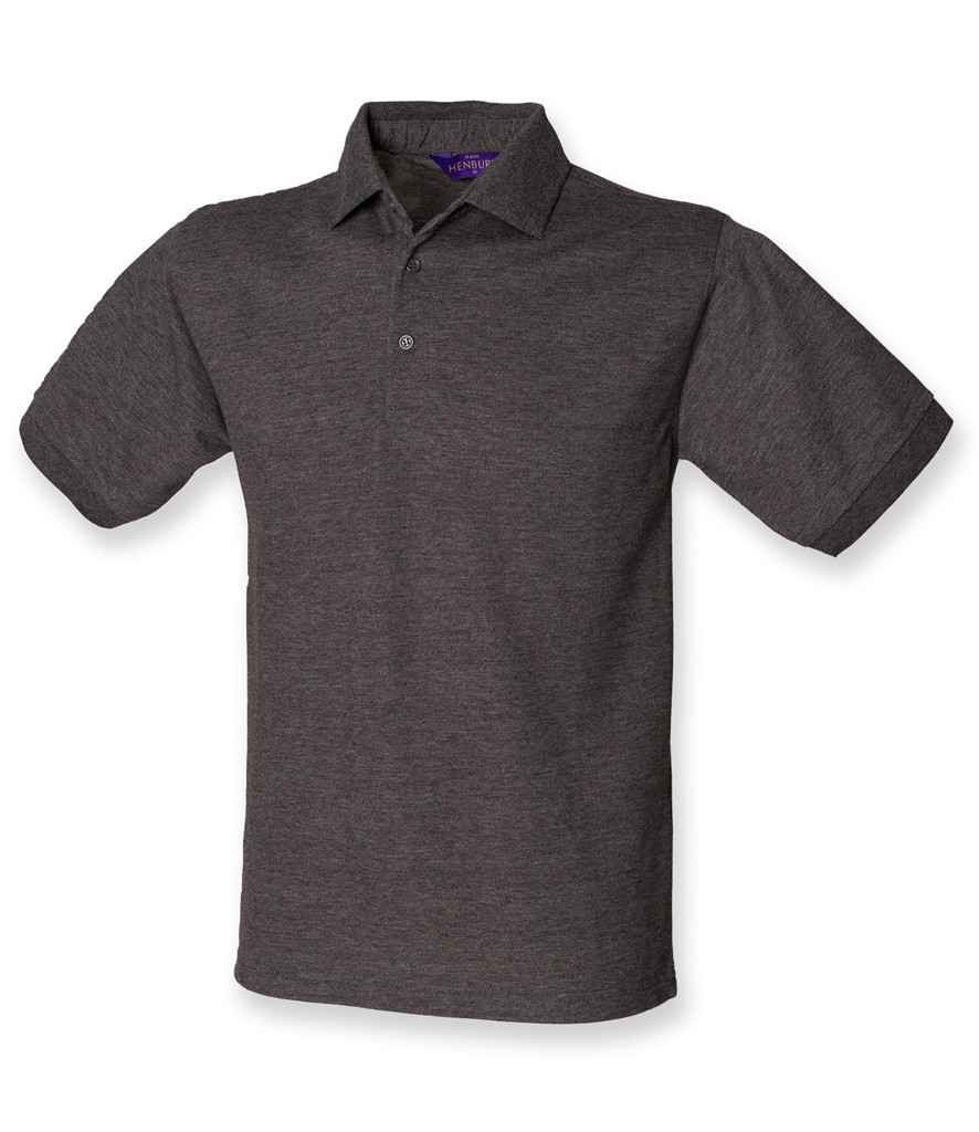 Henbury Heavy Poly/Cotton Pique Polo Shirt - (2nd Colours) in Charcoal by Henbury — Custom branded clothing by Print Press, featuring premium embroidery produced in our specialist print lab in the UK.
