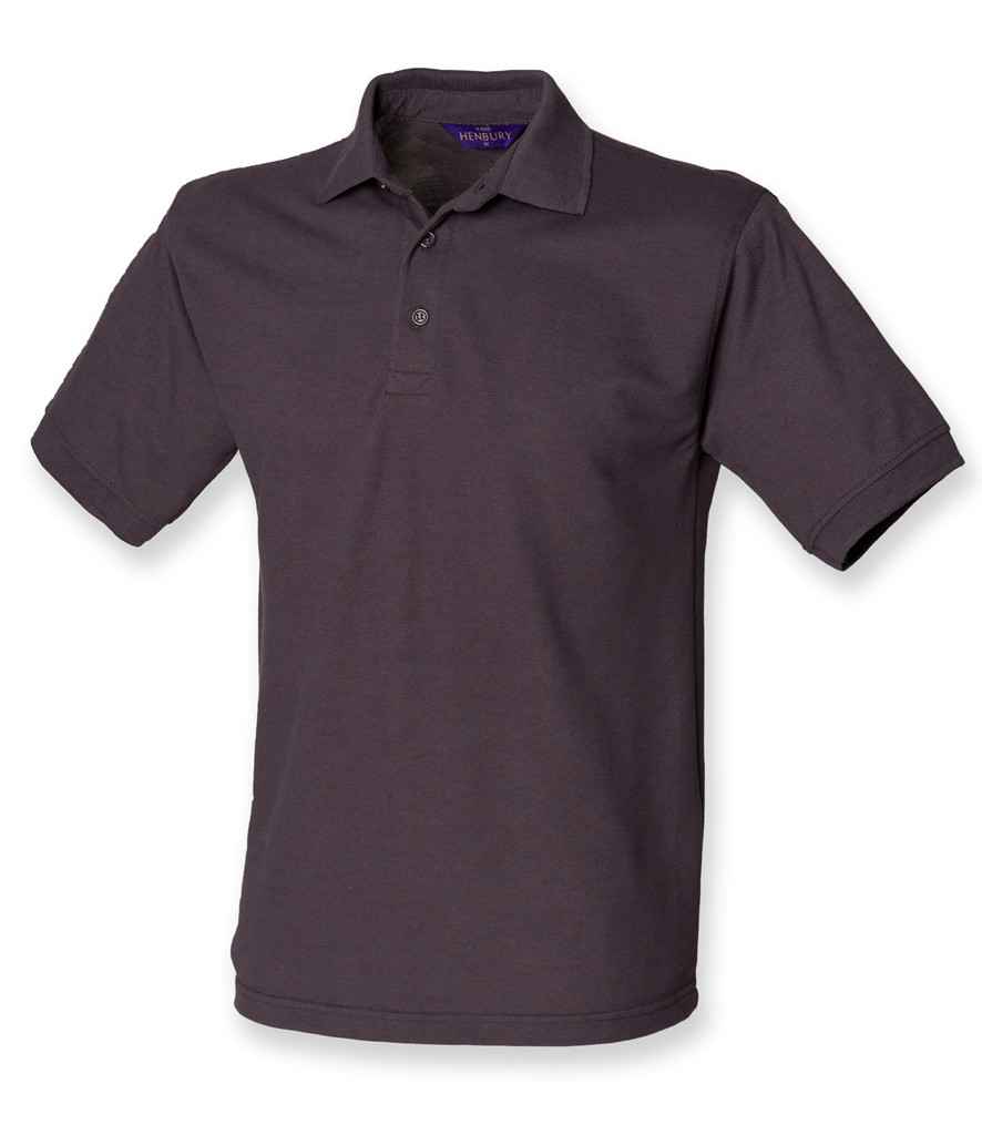 Henbury Heavy Poly/Cotton Pique Polo Shirt - (2nd Colours) in Dark Grey by Henbury — Custom branded clothing by Print Press, featuring premium embroidery produced in our specialist print lab in the UK.