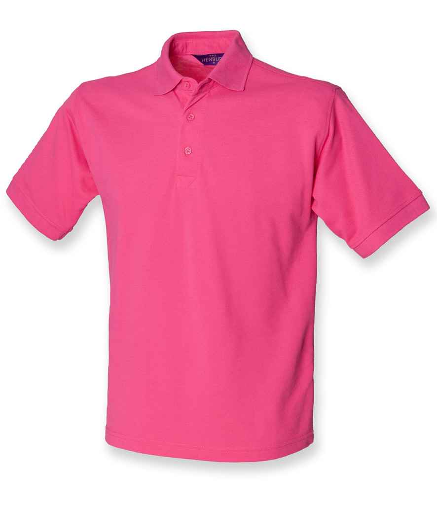 Henbury Heavy Poly/Cotton Pique Polo Shirt - (2nd Colours) in Fuchsia by Henbury — Custom branded clothing by Print Press, featuring premium embroidery produced in our specialist print lab in the UK.