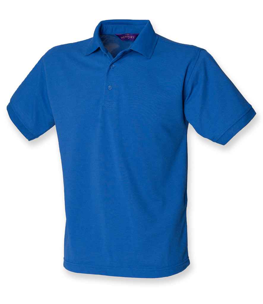 Henbury Heavy Poly/Cotton Pique Polo Shirt in Royal Blue by Henbury — Custom branded clothing by Print Press, featuring premium embroidery produced in our specialist print lab in the UK.