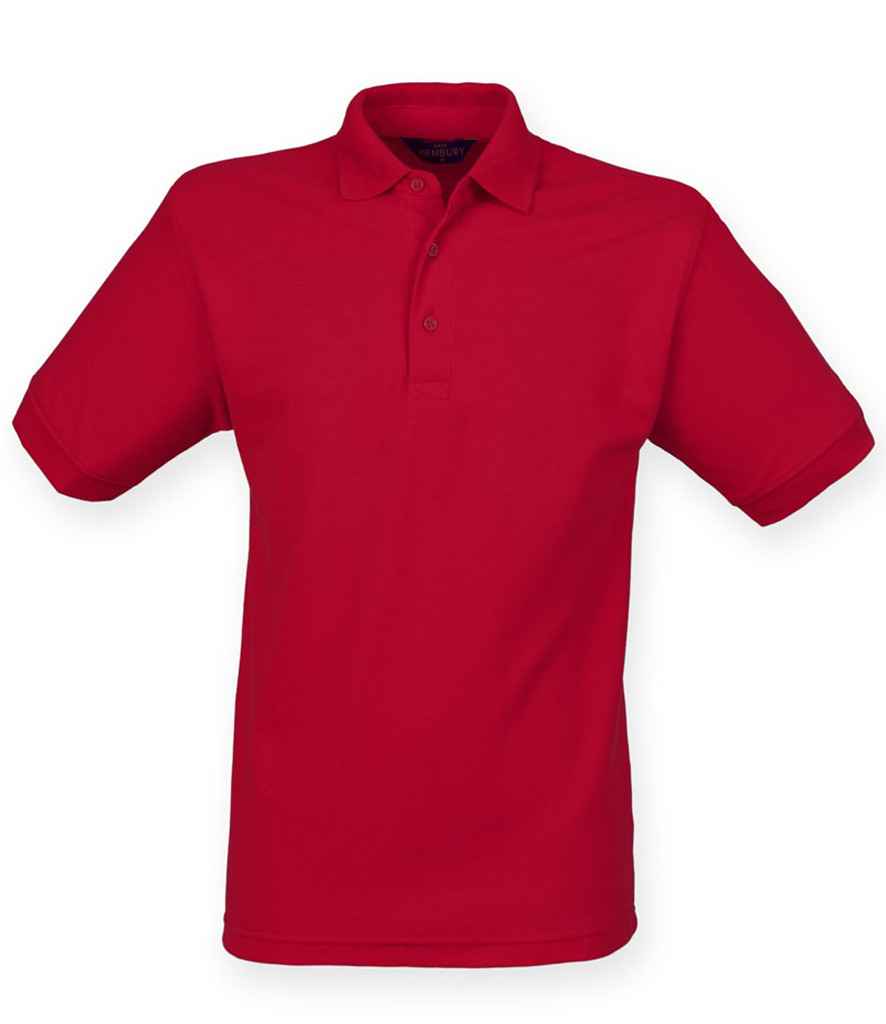 Henbury Heavy Poly/Cotton Pique Polo Shirt in Vintage Red by Henbury — Custom branded clothing by Print Press, featuring premium embroidery produced in our specialist print lab in the UK.