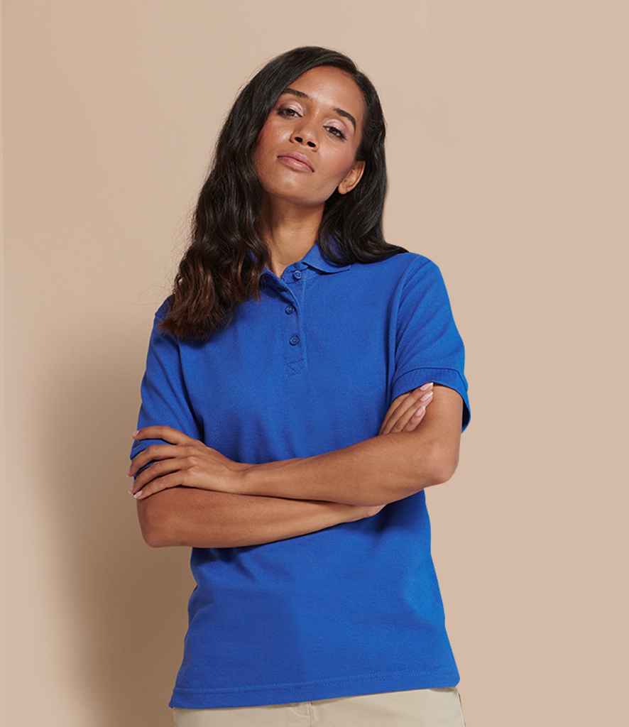 Henbury Ladies Poly/Cotton Pique Polo Shirt in Royal Blue by Henbury — Custom branded clothing by Print Press, featuring premium embroidery produced in our specialist print lab in the UK.
