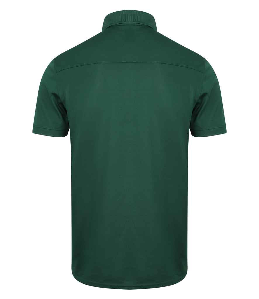 Henbury Slim Fit Stretch Microfine Pique Polo Shirt in by Henbury — Custom branded clothing by Print Press, featuring premium embroidery produced in our specialist print lab in the UK.
