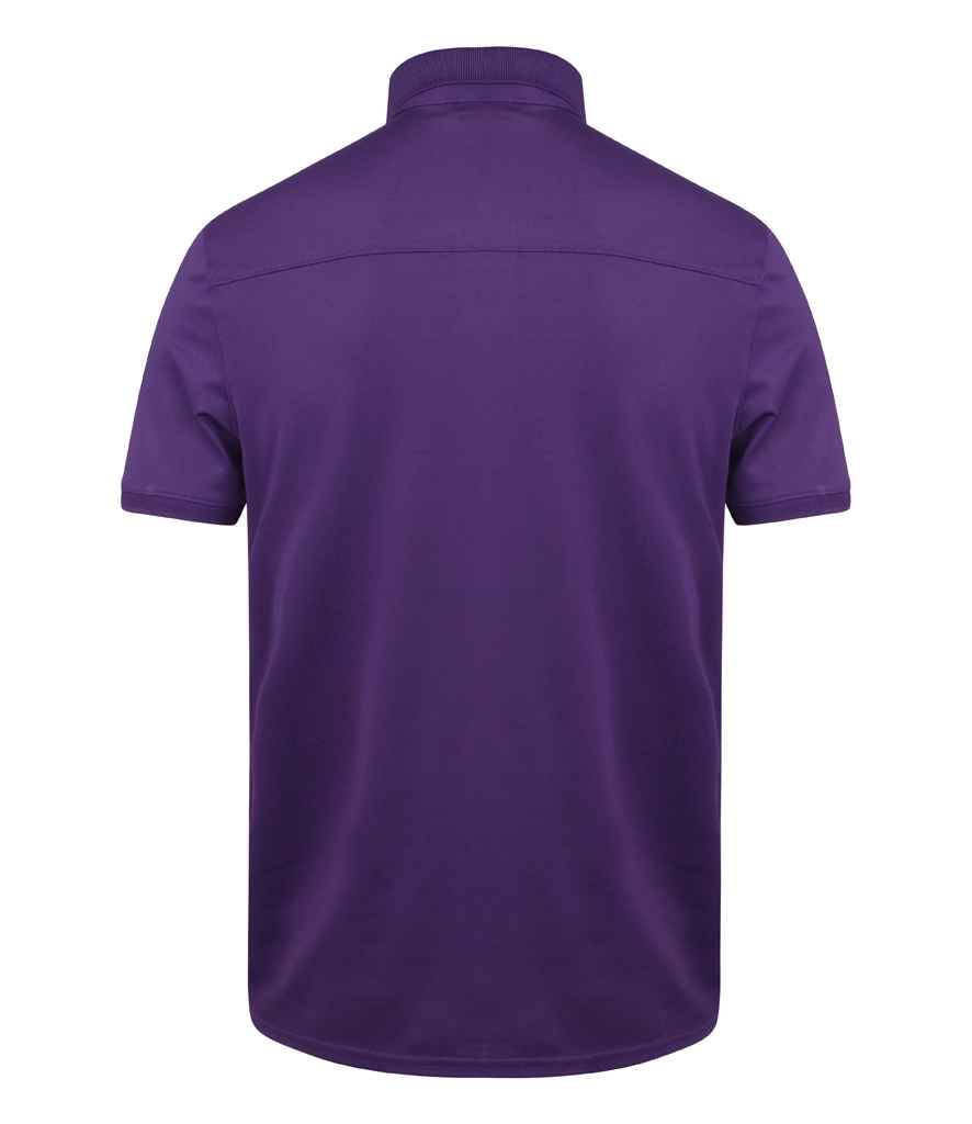 Henbury Slim Fit Stretch Microfine Pique Polo Shirt in by Henbury — Custom branded clothing by Print Press, featuring premium embroidery produced in our specialist print lab in the UK.
