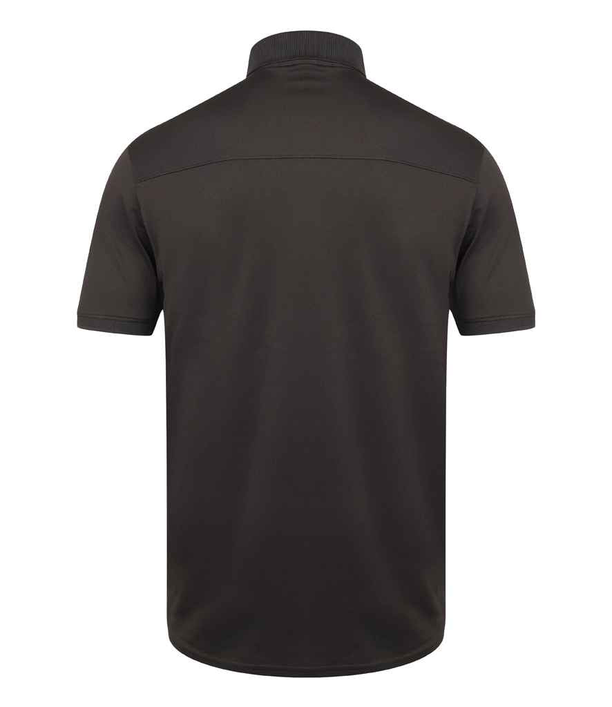 Henbury Slim Fit Stretch Microfine Pique Polo Shirt in by Henbury — Custom branded clothing by Print Press, featuring premium embroidery produced in our specialist print lab in the UK.