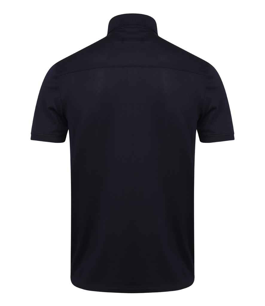 Henbury Slim Fit Stretch Microfine Pique Polo Shirt in by Henbury — Custom branded clothing by Print Press, featuring premium embroidery produced in our specialist print lab in the UK.