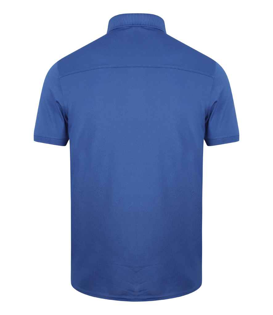 Henbury Slim Fit Stretch Microfine Pique Polo Shirt in by Henbury — Custom branded clothing by Print Press, featuring premium embroidery produced in our specialist print lab in the UK.