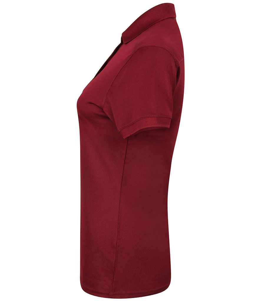 Henbury Ladies Slim Fit Stretch Microfine Pique Polo Shirt in by Henbury — Custom branded clothing by Print Press, featuring premium embroidery produced in our specialist print lab in the UK.