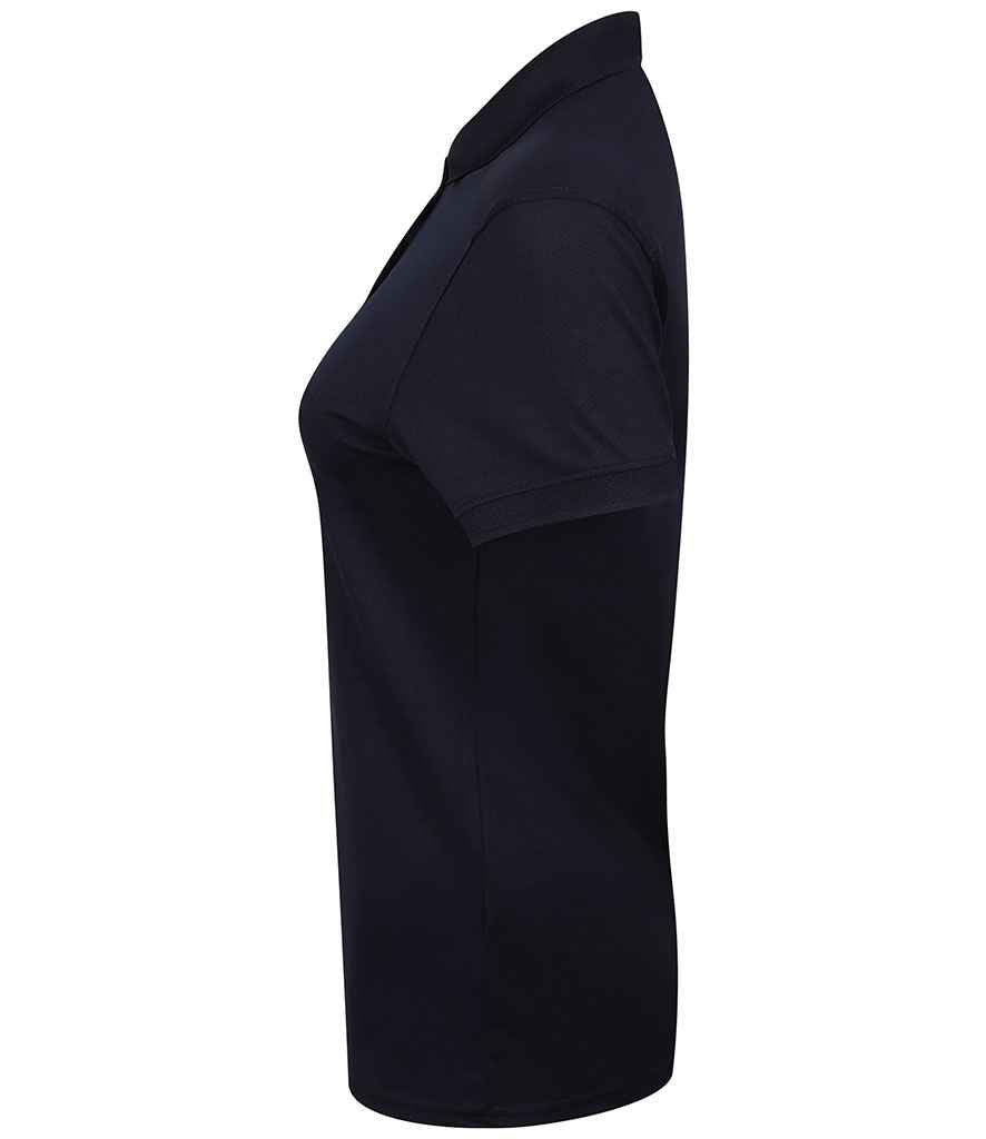 Henbury Ladies Slim Fit Stretch Microfine Pique Polo Shirt in by Henbury — Custom branded clothing by Print Press, featuring premium embroidery produced in our specialist print lab in the UK.