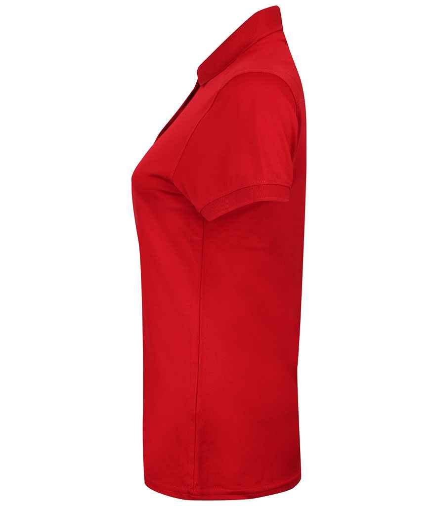 Henbury Ladies Slim Fit Stretch Microfine Pique Polo Shirt in by Henbury — Custom branded clothing by Print Press, featuring premium embroidery produced in our specialist print lab in the UK.