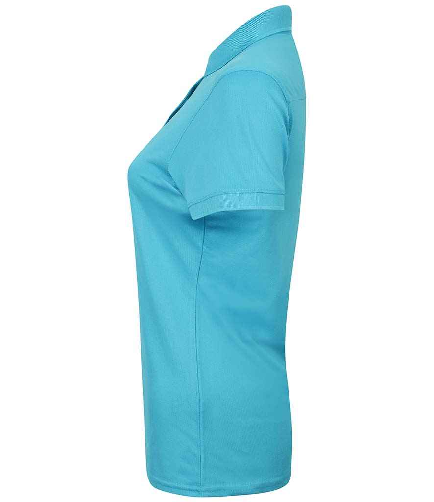 Henbury Ladies Slim Fit Stretch Microfine Pique Polo Shirt in by Henbury — Custom branded clothing by Print Press, featuring premium embroidery produced in our specialist print lab in the UK.