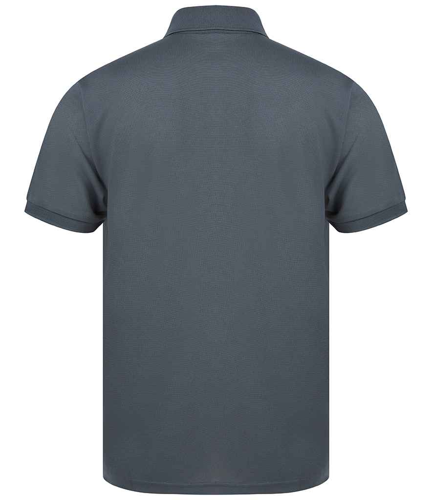 Henbury Recycled Polyester Pique Polo Shirt in by Henbury — Custom branded clothing by Print Press, featuring premium embroidery produced in our specialist print lab in the UK.