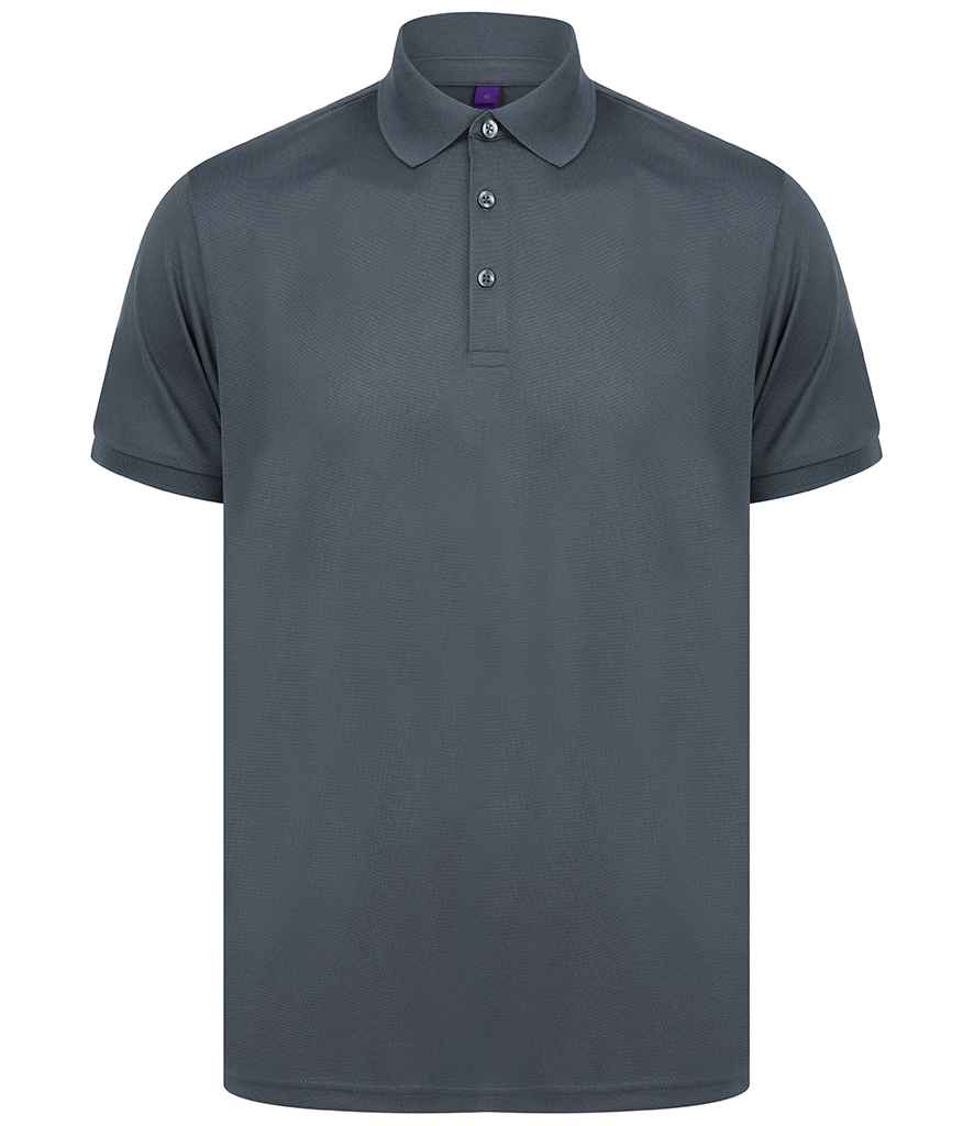 Henbury Recycled Polyester Pique Polo Shirt in by Henbury — Custom branded clothing by Print Press, featuring premium embroidery produced in our specialist print lab in the UK.