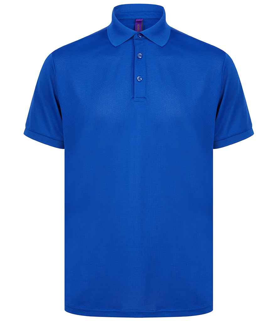 Henbury Recycled Polyester Pique Polo Shirt in Royal Blue by Henbury — Custom branded clothing by Print Press, featuring premium embroidery produced in our specialist print lab in the UK.