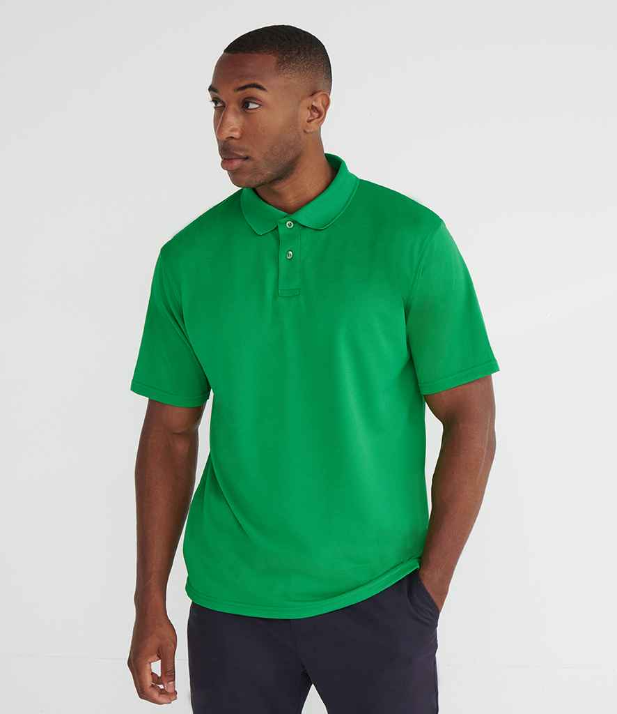 Henbury Coolplus Wicking Pique Polo Shirt - (2nd Colours) in Kelly Green by Henbury — Custom branded clothing by Print Press, featuring premium embroidery produced in our specialist print lab in the UK.