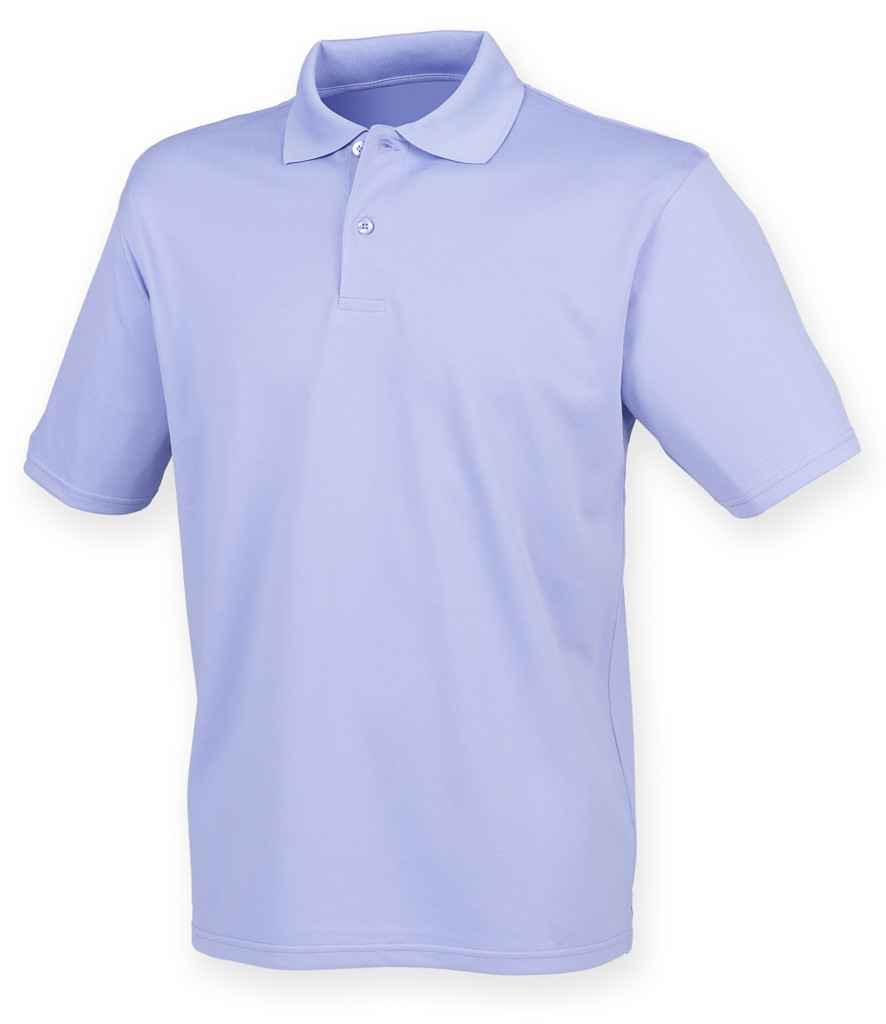 Henbury Coolplus Wicking Pique Polo Shirt in Lavender by Henbury — Custom branded clothing by Print Press, featuring premium embroidery produced in our specialist print lab in the UK.