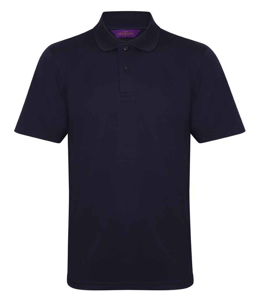 Henbury Coolplus Wicking Pique Polo Shirt in by Henbury — Custom branded clothing by Print Press, featuring premium embroidery produced in our specialist print lab in the UK.