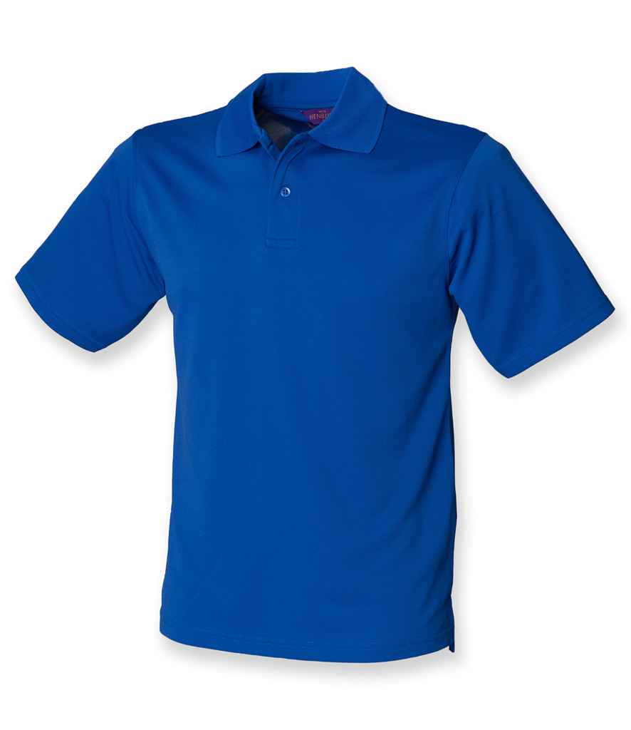 Henbury Coolplus Wicking Pique Polo Shirt in by Henbury — Custom branded clothing by Print Press, featuring premium embroidery produced in our specialist print lab in the UK.
