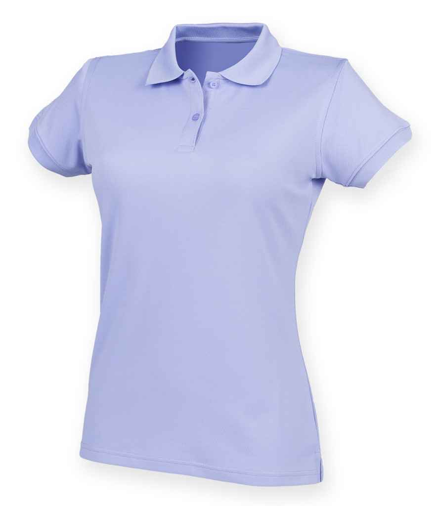 Henbury Ladies Coolplus Wicking Pique Polo Shirt in Lavender by Henbury — Custom branded clothing by Print Press, featuring premium embroidery produced in our specialist print lab in the UK.