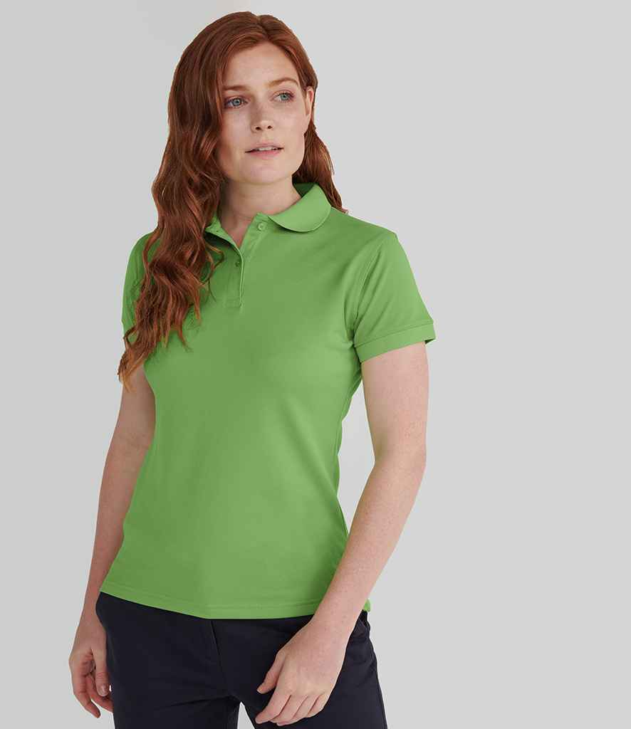 Henbury Ladies Coolplus Wicking Pique Polo Shirt in Lime Green by Henbury — Custom branded clothing by Print Press, featuring premium embroidery produced in our specialist print lab in the UK.