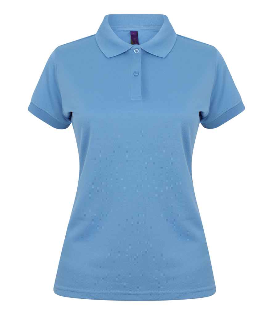 Henbury Ladies Coolplus Wicking Pique Polo Shirt in by Henbury — Custom branded clothing by Print Press, featuring premium embroidery produced in our specialist print lab in the UK.
