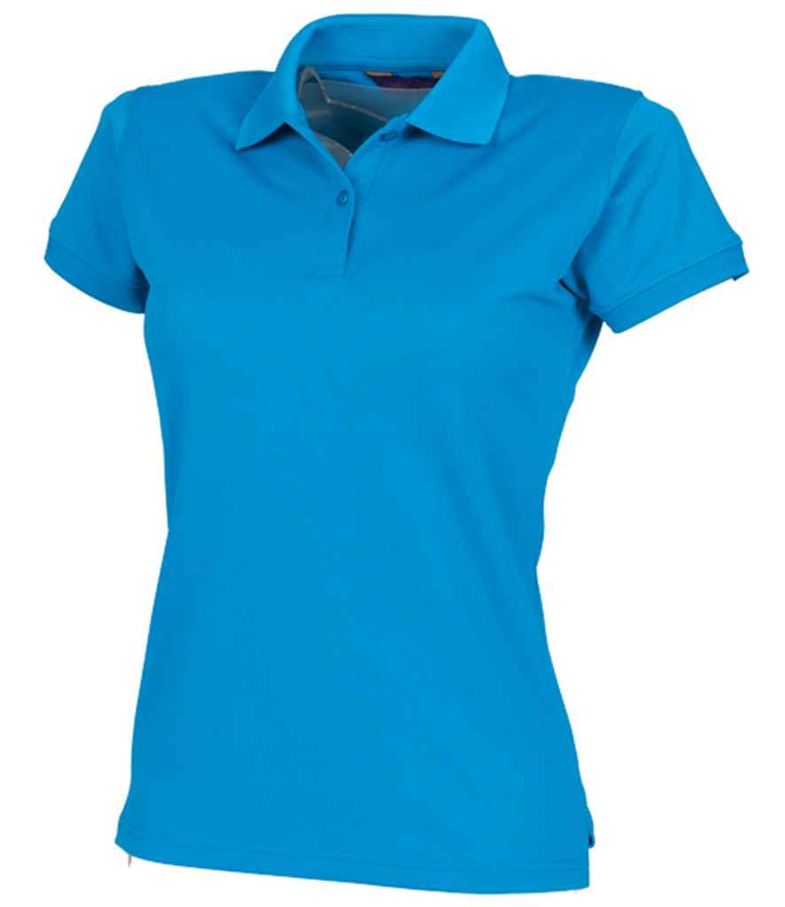 Henbury Ladies Coolplus Wicking Pique Polo Shirt in Sapphire Blue by Henbury — Custom branded clothing by Print Press, featuring premium embroidery produced in our specialist print lab in the UK.