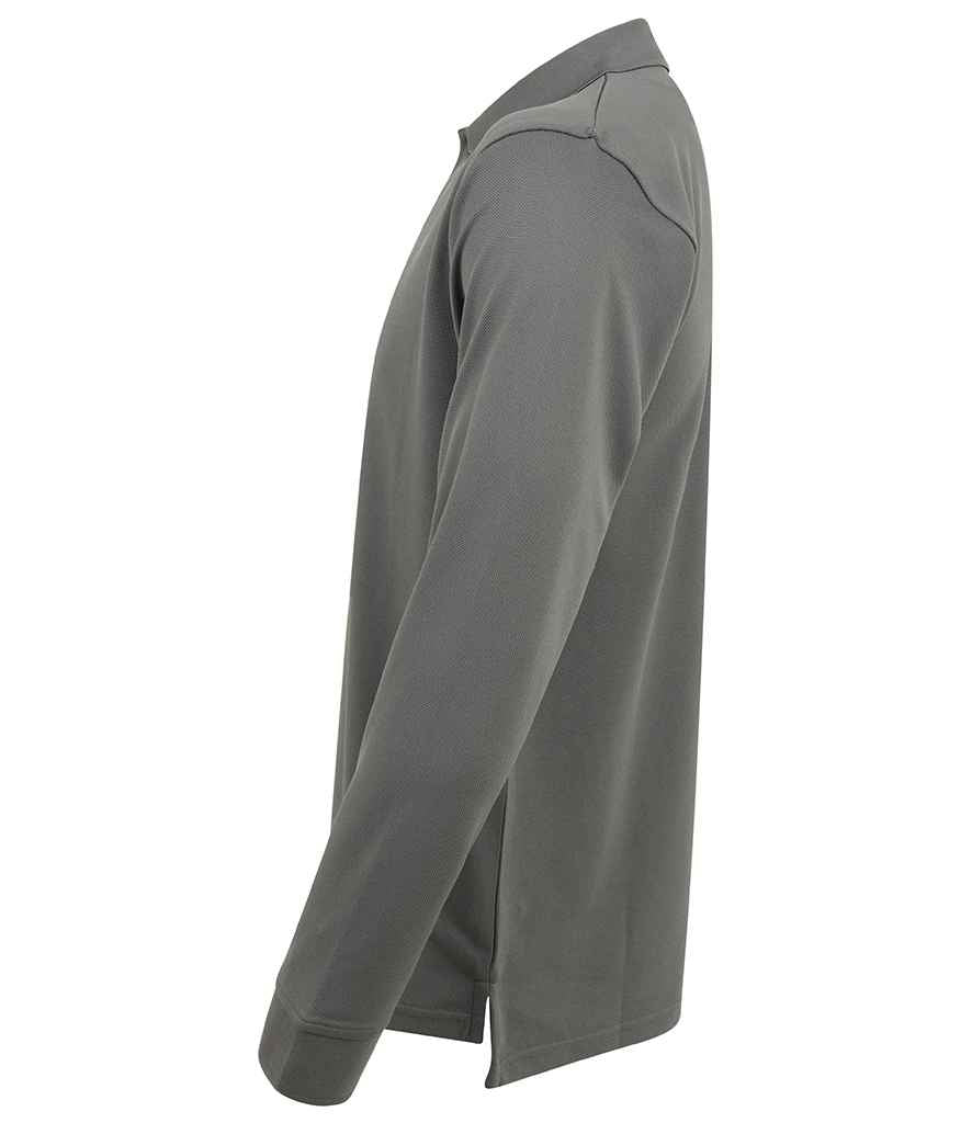 Henbury Unisex Long Sleeve Coolplus Pique Polo Shirt in by Henbury — Custom branded clothing by Print Press, featuring premium embroidery produced in our specialist print lab in the UK.