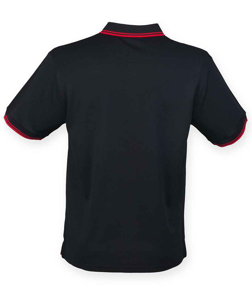 Henbury Coolplus Tipped Polo Shirt in by Henbury — Custom branded clothing by Print Press, featuring premium embroidery produced in our specialist print lab in the UK.