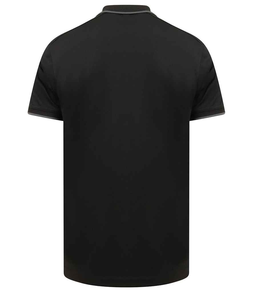 Henbury HiCool Tipped Polo Shirt in by Henbury — Custom branded clothing by Print Press, featuring premium embroidery produced in our specialist print lab in the UK.