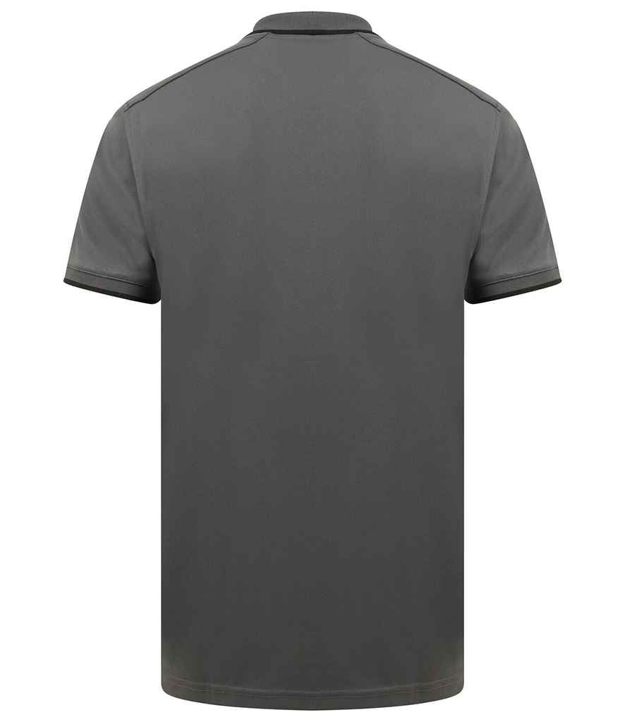 Henbury HiCool Tipped Polo Shirt in by Henbury — Custom branded clothing by Print Press, featuring premium embroidery produced in our specialist print lab in the UK.