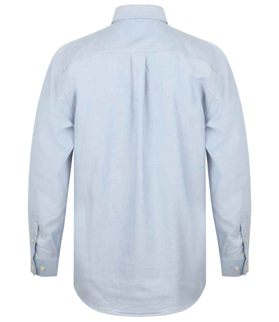 Henbury Long Sleeve Classic Oxford Shirt in by Henbury — Custom branded clothing by Print Press, featuring premium embroidery produced in our specialist print lab in the UK.