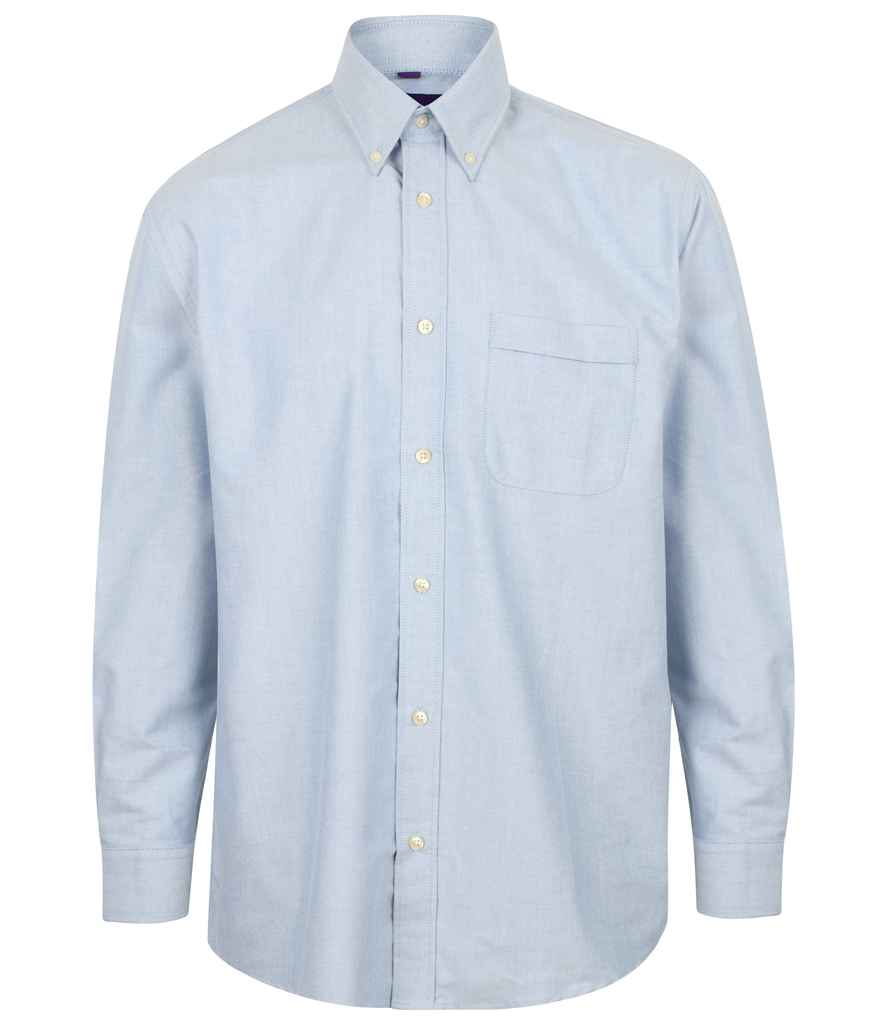 Henbury Long Sleeve Classic Oxford Shirt in by Henbury — Custom branded clothing by Print Press, featuring premium embroidery produced in our specialist print lab in the UK.