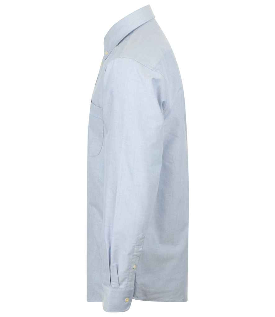 Henbury Long Sleeve Classic Oxford Shirt in by Henbury — Custom branded clothing by Print Press, featuring premium embroidery produced in our specialist print lab in the UK.