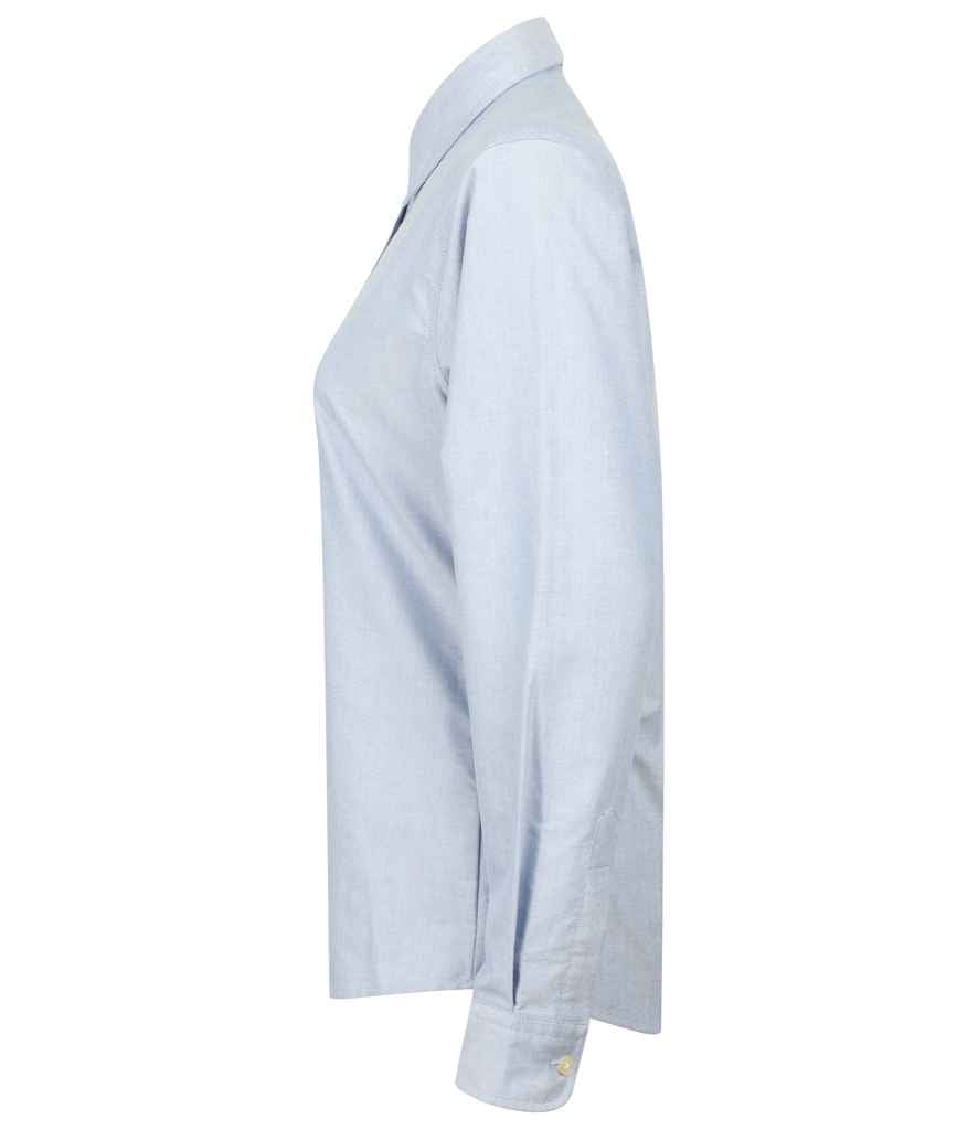 Henbury Ladies Long Sleeve Classic Oxford Shirt in by Henbury — Custom branded clothing by Print Press, featuring premium embroidery produced in our specialist print lab in the UK.