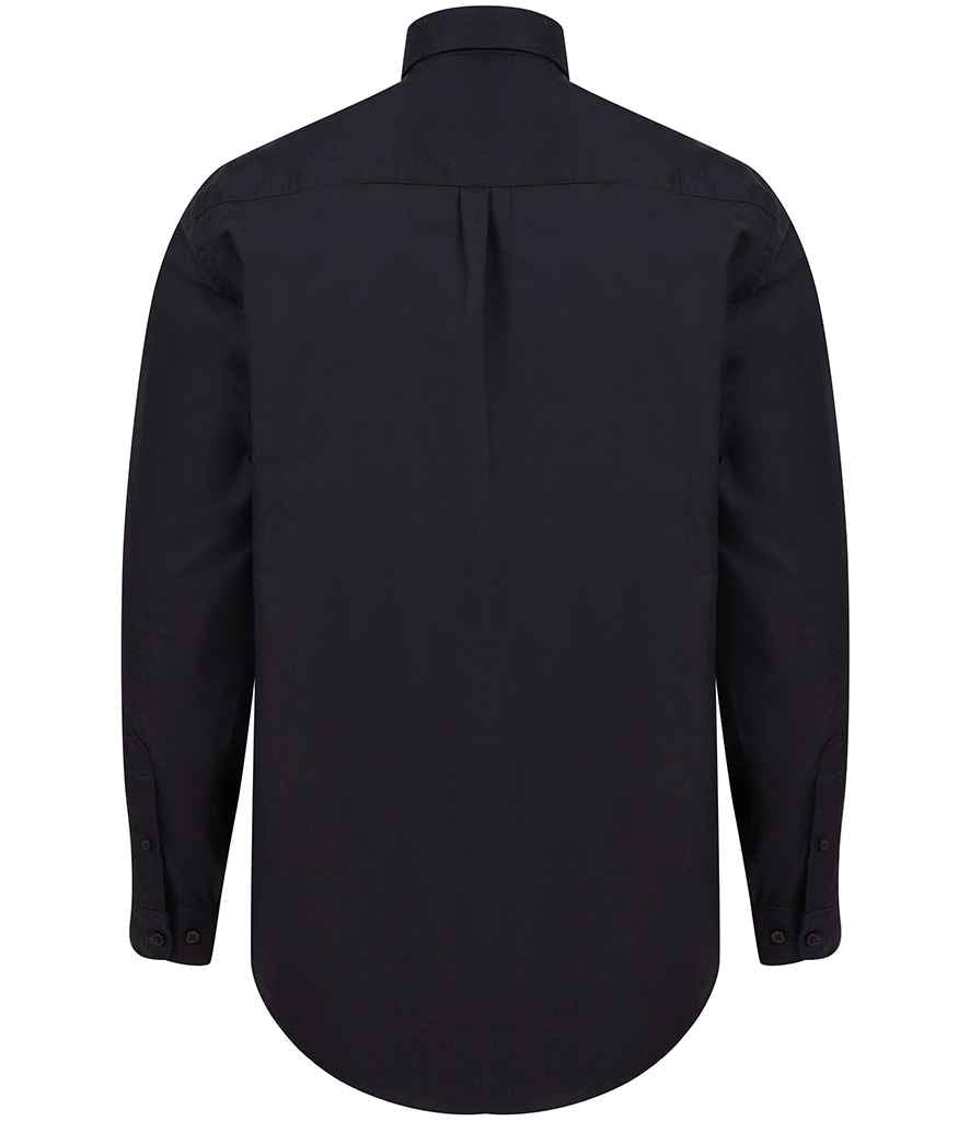 Henbury Modern Long Sleeve Classic Fit Oxford Shirt in by Henbury — Custom branded clothing by Print Press, featuring premium embroidery produced in our specialist print lab in the UK.