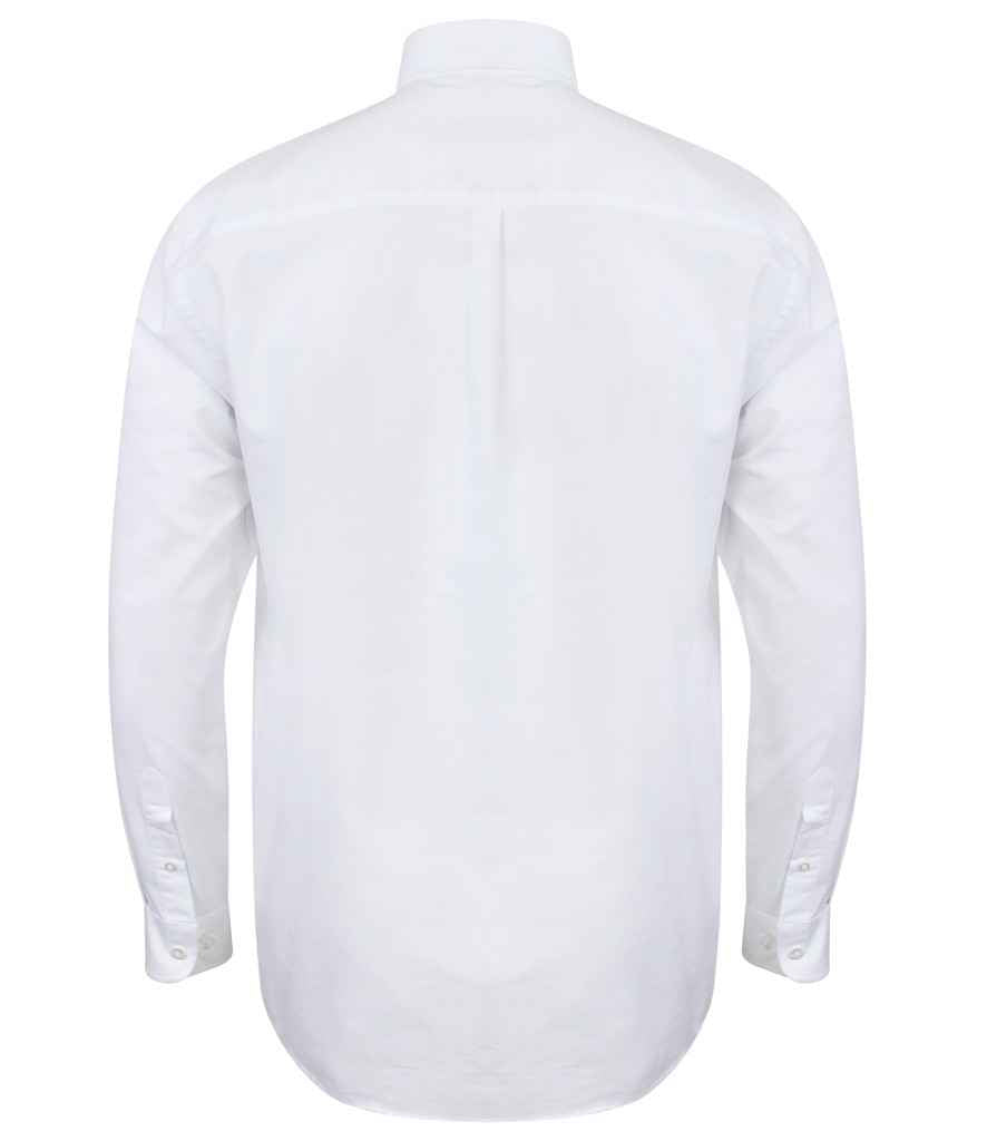 Henbury Modern Long Sleeve Classic Fit Oxford Shirt in by Henbury — Custom branded clothing by Print Press, featuring premium embroidery produced in our specialist print lab in the UK.