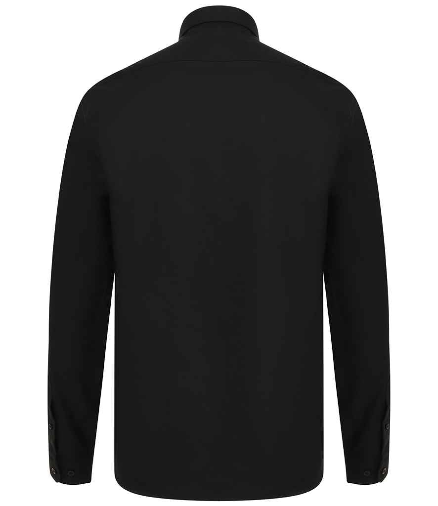 Henbury Modern Long Sleeve Regular Fit Oxford Shirt in by Henbury — Custom branded clothing by Print Press, featuring premium embroidery produced in our specialist print lab in the UK.