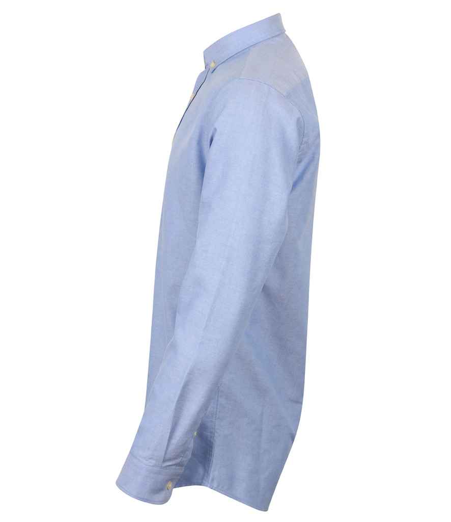 Henbury Modern Long Sleeve Regular Fit Oxford Shirt in by Henbury — Custom branded clothing by Print Press, featuring premium embroidery produced in our specialist print lab in the UK.