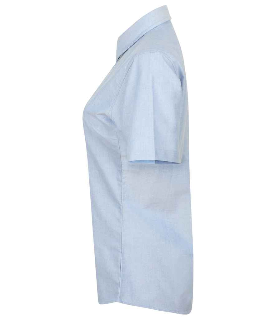 Henbury Ladies Short Sleeve Classic Oxford Shirt in by Henbury — Custom branded clothing by Print Press, featuring premium embroidery produced in our specialist print lab in the UK.