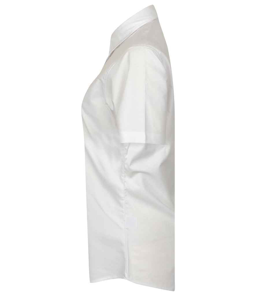 Henbury Ladies Short Sleeve Classic Oxford Shirt in by Henbury — Custom branded clothing by Print Press, featuring premium embroidery produced in our specialist print lab in the UK.