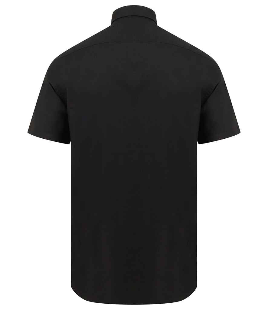Henbury Modern Short Sleeve Regular Fit Oxford Shirt in by Henbury — Custom branded clothing by Print Press, featuring premium embroidery produced in our specialist print lab in the UK.