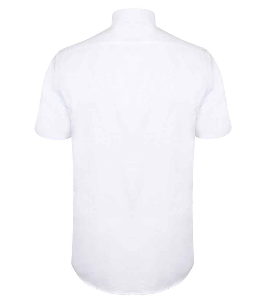 Henbury Modern Short Sleeve Regular Fit Oxford Shirt in by Henbury — Custom branded clothing by Print Press, featuring premium embroidery produced in our specialist print lab in the UK.