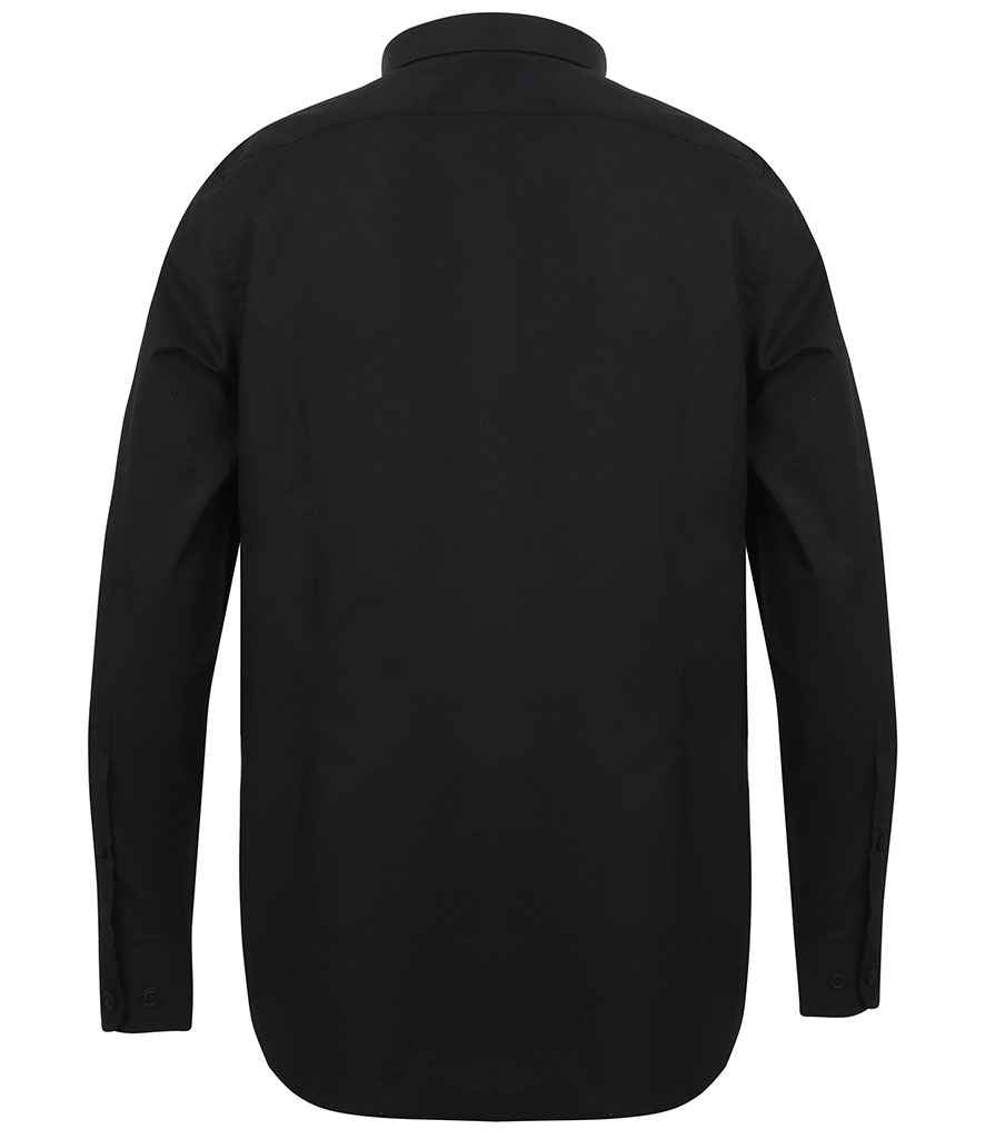 Henbury Long Sleeve Stretch Poplin Shirt in by Henbury — Custom branded clothing by Print Press, featuring premium embroidery produced in our specialist print lab in the UK.