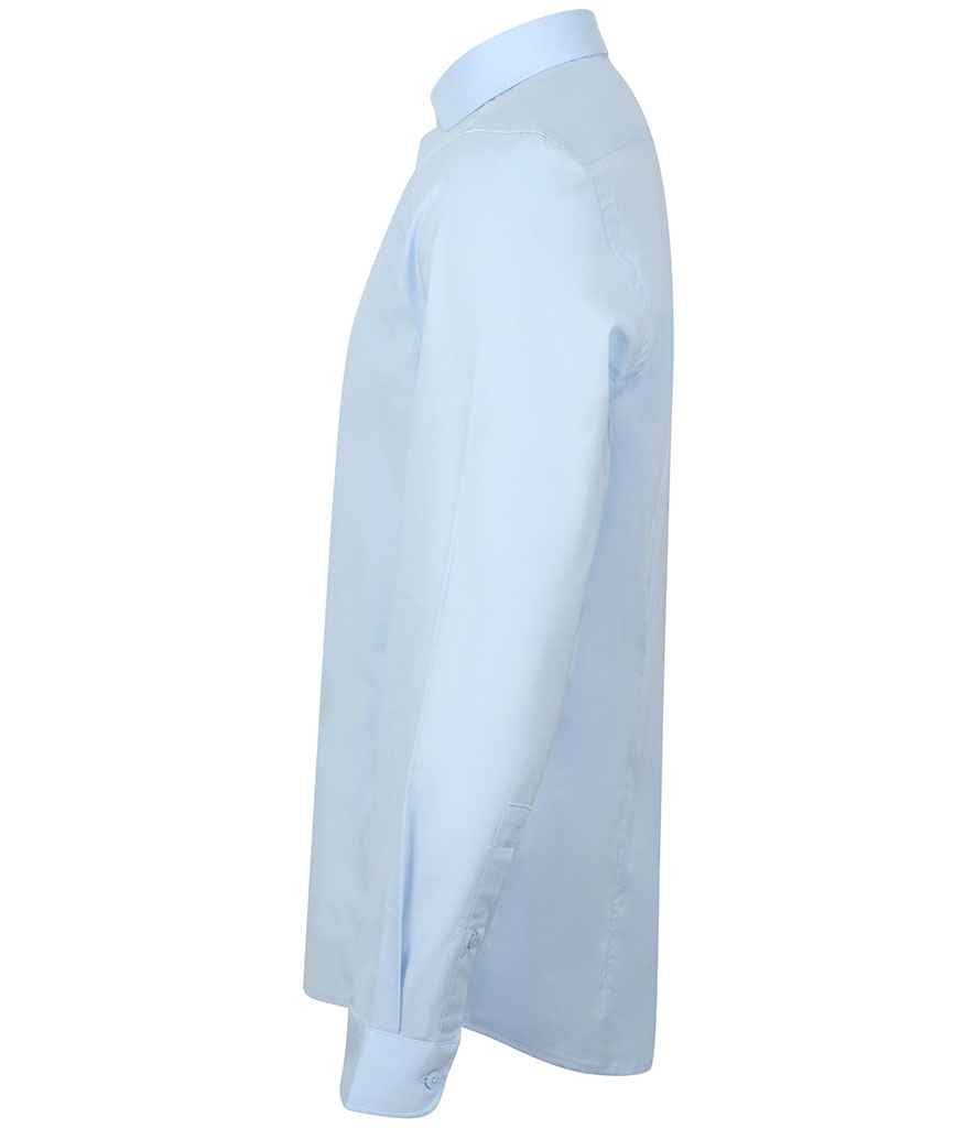 Henbury Long Sleeve Stretch Poplin Shirt in by Henbury — Custom branded clothing by Print Press, featuring premium embroidery produced in our specialist print lab in the UK.
