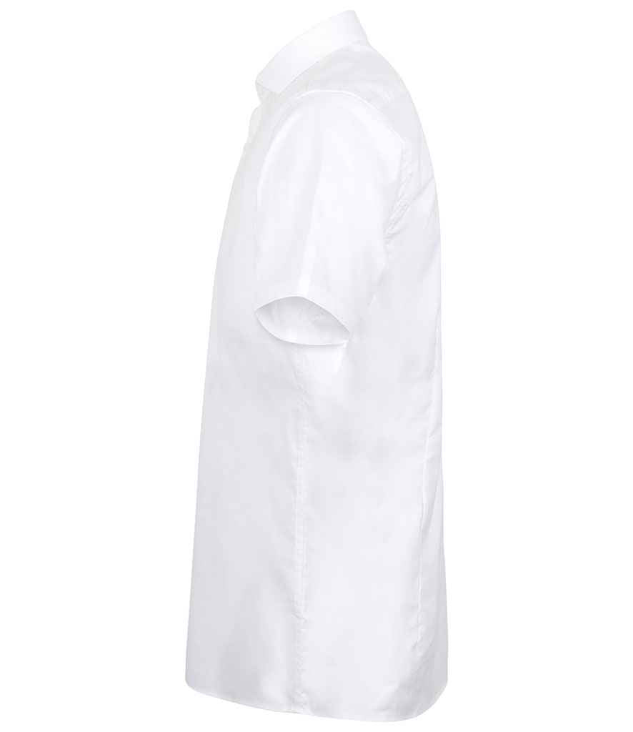 Henbury Short Sleeve Stretch Poplin Shirt in by Henbury — Custom branded clothing by Print Press, featuring premium embroidery produced in our specialist print lab in the UK.