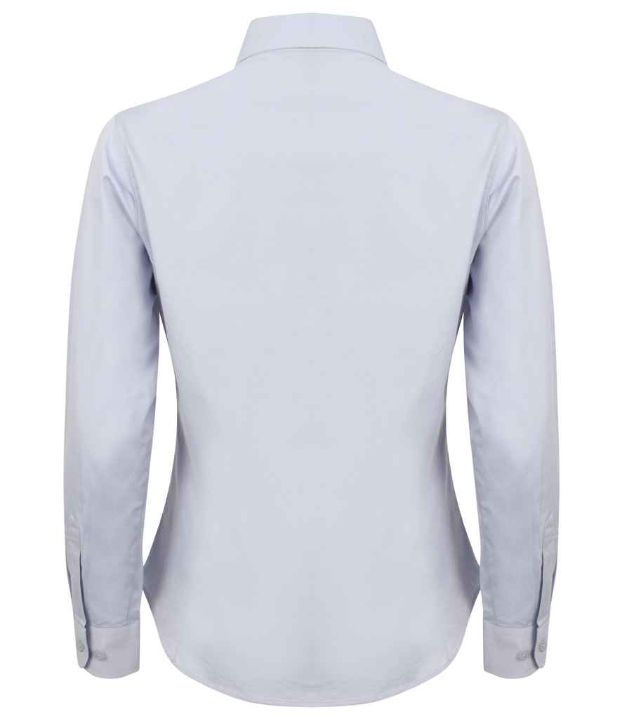 Henbury Ladies Long Sleeve Pinpoint Oxford Shirt in by Henbury — Custom branded clothing by Print Press, featuring premium embroidery produced in our specialist print lab in the UK.